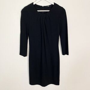 CLEARANCE - Elie Tahari Draped Neckline Long Sleeve Sheath LBD Dress